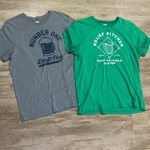 Old Navy Shirts 3 Bundle Of Mens Old Navy Beer T Shirts Poshmark